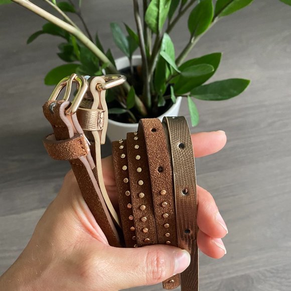 H&M Brown and Gold Thin Belts (Pack of 2) - Picture 2 of 7